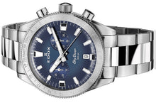 Laden Sie das Bild in den Galerie-Viewer, Edox Skydiver | 10116-3-BUIDN | Chronograph Herren Uhr Ø 40 mm | Edelstahl Saphirglas 300m Swiss Made | Limited + Lederband | NEU OVP Box Papiere 2 Jahre Garantie