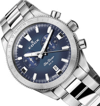 Laden Sie das Bild in den Galerie-Viewer, Edox Skydiver | 10116-3-BUIDN | Chronograph Herren Uhr Ø 40 mm | Edelstahl Saphirglas 300m Swiss Made | Limited + Lederband | NEU OVP Box Papiere 2 Jahre Garantie