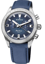 Laden Sie das Bild in den Galerie-Viewer, Edox Skydiver | 10116-3-BUIDN | Chronograph Herren Uhr Ø 40 mm | Edelstahl Saphirglas 300m Swiss Made | Limited + Lederband | NEU OVP Box Papiere 2 Jahre Garantie