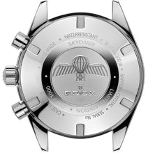 Laden Sie das Bild in den Galerie-Viewer, Edox Skydiver | 10116-3-BUIDN | Chronograph Herren Uhr Ø 40 mm | Edelstahl Saphirglas 300m Swiss Made | Limited + Lederband | NEU OVP Box Papiere 2 Jahre Garantie