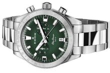 Laden Sie das Bild in den Galerie-Viewer, Edox Skydiver | 10116-3-VIDN | Chronograph 40 mm Green Dial | Edelstahl Saphirglas 300m Swiss Made | Limited 1000 + Lederband | NEU OVP Box Papiere 2 Jahre Garantie