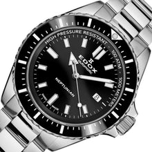 Laden Sie das Bild in den Galerie-Viewer, Edox Skydiver Neptunian | 80120-3NM-NIN | Automatic 44 mm Black Dial | Edelstahlband Keramik 1000m | Swiss Made Deep Sea Toolwatch | NEU OVP Full Set 2 Jahre Garantie