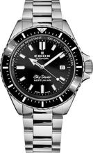 Laden Sie das Bild in den Galerie-Viewer, Edox Skydiver Neptunian | 80120-3NM-NIN | Automatic 44 mm Black Dial | Edelstahlband Keramik 1000m | Swiss Made Deep Sea Toolwatch | NEU OVP Full Set 2 Jahre Garantie