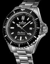 Laden Sie das Bild in den Galerie-Viewer, Edox Skydiver Neptunian | 80120-3NM-NIN | Automatic 44 mm Black Dial | Edelstahlband Keramik 1000m | Swiss Made Deep Sea Toolwatch | NEU OVP Full Set 2 Jahre Garantie