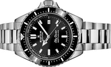 Laden Sie das Bild in den Galerie-Viewer, Edox Skydiver Neptunian | 80120-3NM-NIN | Automatic 44 mm Black Dial | Edelstahlband Keramik 1000m | Swiss Made Deep Sea Toolwatch | NEU OVP Full Set 2 Jahre Garantie