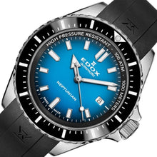 Laden Sie das Bild in den Galerie-Viewer, Edox Skydiver Neptunian | 80120-3NCA-BUIDN | Automatic 44 mm Blue Dial | Keramik Saphirglas 1000m Swiss Made | Profi-Taucheruhr Heliumventil | NEU OVP Full Set 2 Jahre Garantie