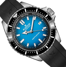 Laden Sie das Bild in den Galerie-Viewer, Edox Skydiver Neptunian | 80120-3NCA-BUIDN | Automatic 44 mm Blue Dial | Keramik Saphirglas 1000m Swiss Made | Profi-Taucheruhr Heliumventil | NEU OVP Full Set 2 Jahre Garantie