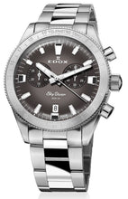 Laden Sie das Bild in den Galerie-Viewer, Edox Skydiver | 10116-3-GRIDN | Chronograph 40 mm Gray Dial | Edelstahl Saphirglas 300m Swiss Made | Limited 1000 + Lederband | NEU OVP Box Papiere 2 Jahre Garantie