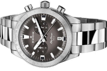 Laden Sie das Bild in den Galerie-Viewer, Edox Skydiver | 10116-3-GRIDN | Chronograph 40 mm Gray Dial | Edelstahl Saphirglas 300m Swiss Made | Limited 1000 + Lederband | NEU OVP Box Papiere 2 Jahre Garantie