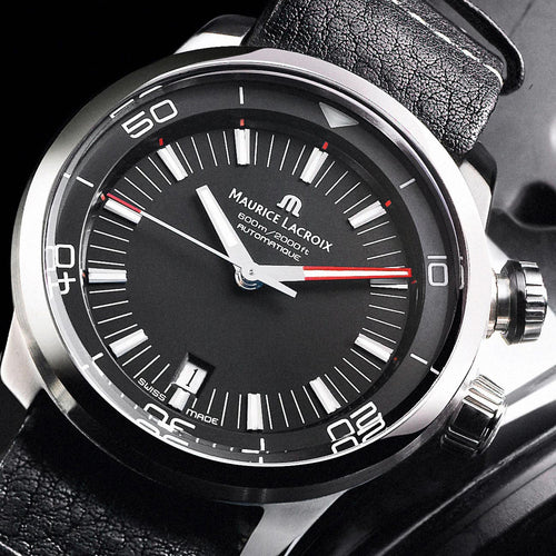 Maurice Lacroix Pontos S Diver | PT6248-SS001-330 | Automatik Herren Taucher Uhr | Wasserdicht bis 600 Meter | NEU OVP | mit Box Papiere 2 Jahre Hersteller-Garantie