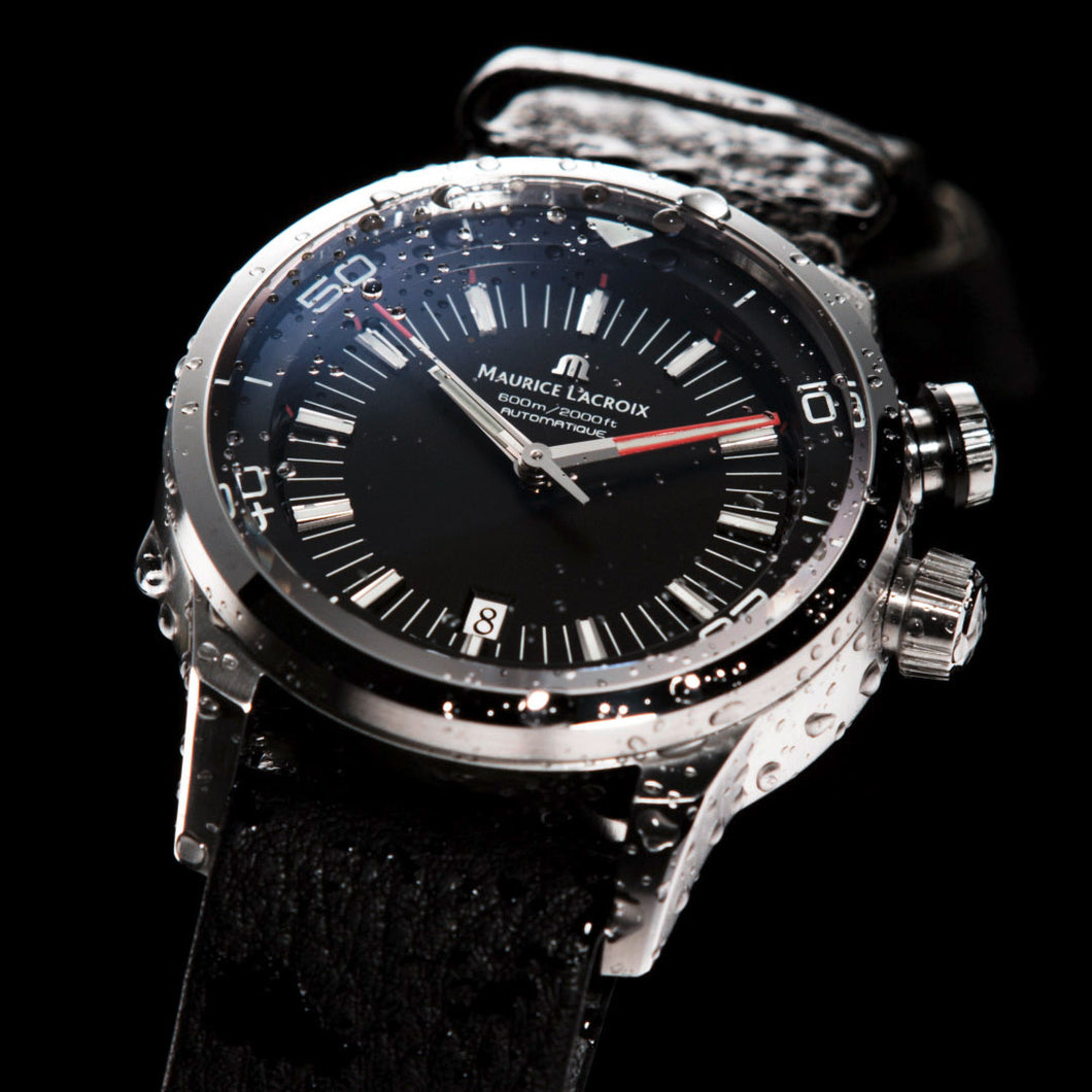 Maurice Lacroix Pontos S Diver | PT6248-SS001-330 | Automatik Herren Taucher Uhr | Wasserdicht bis 600 Meter | NEU OVP | mit Box Papiere 2 Jahre Hersteller-Garantie