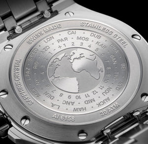 Maurice Lacroix Aikon Venturer GMT | AI6158-SS002-130-1 | Automatik Herrenuhr | 43 mm | Edelstahlband | Silbernes Zifferblatt | NEU OVP | mit Box & Papieren | 2 Jahre Garantie