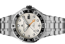 Laden Sie das Bild in den Galerie-Viewer, Maurice Lacroix Aikon Venturer GMT | AI6158-SS002-130-1 | Automatik Herrenuhr | 43 mm | Edelstahlband | Silbernes Zifferblatt | NEU OVP | mit Box &amp; Papieren | 2 Jahre Garantie