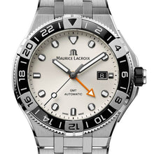 Laden Sie das Bild in den Galerie-Viewer, Maurice Lacroix Aikon Venturer GMT | AI6158-SS002-130-1 | Automatik Herrenuhr | 43 mm | Edelstahlband | Silbernes Zifferblatt | NEU OVP | mit Box &amp; Papieren | 2 Jahre Garantie