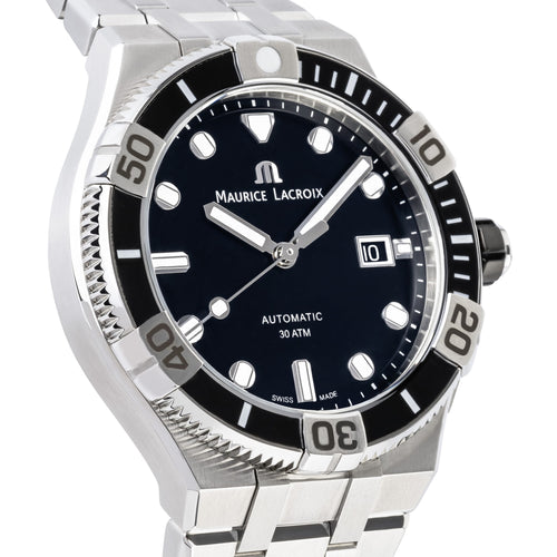 Maurice Lacroix Aikon Venturer AI6058-SS002-330-2 | Automatik Herrenuhr Ø 43 mm | Taucheruhr 30 ATM | Kautschuk- & Edelstahlband Set | NEU OVP