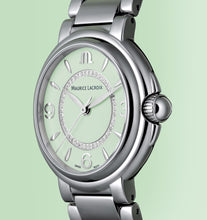 Laden Sie das Bild in den Galerie-Viewer, Maurice Lacroix Fiaba Colours Edition Diamonds FA1104-SS002-G20-1 | Damenuhr Ø 32 mm | Grünes Zifferblatt | 46 Diamanten | Swiss Made | NEU OVP | 2 Jahre Herstellergarantie