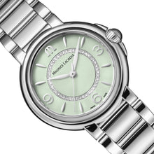 Laden Sie das Bild in den Galerie-Viewer, Maurice Lacroix Fiaba Colours Edition Diamonds FA1104-SS002-G20-1 | Damenuhr Ø 32 mm | Grünes Zifferblatt | 46 Diamanten | Swiss Made | NEU OVP | 2 Jahre Herstellergarantie