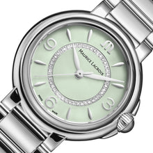 Laden Sie das Bild in den Galerie-Viewer, Maurice Lacroix Fiaba Colours Edition Diamonds FA1104-SS002-G20-1 | Damenuhr Ø 32 mm | Grünes Zifferblatt | 46 Diamanten | Swiss Made | NEU OVP | 2 Jahre Herstellergarantie