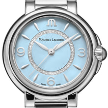 Laden Sie das Bild in den Galerie-Viewer, Maurice Lacroix Fiaba Colours Edition Diamonds FA1104-SS002-E20-1 | Damenuhr Ø 32 mm | Blaues Zifferblatt | 46 Diamanten | Swiss Made | NEU OVP | 2 Jahre Herstellergarantie