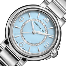 Laden Sie das Bild in den Galerie-Viewer, Maurice Lacroix Fiaba Colours Edition Diamonds FA1104-SS002-E20-1 | Damenuhr Ø 32 mm | Blaues Zifferblatt | 46 Diamanten | Swiss Made | NEU OVP | 2 Jahre Herstellergarantie