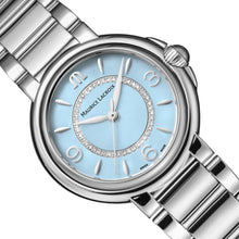 Laden Sie das Bild in den Galerie-Viewer, Maurice Lacroix Fiaba Colours Edition Diamonds FA1104-SS002-E20-1 | Damenuhr Ø 32 mm | Blaues Zifferblatt | 46 Diamanten | Swiss Made | NEU OVP | 2 Jahre Herstellergarantie