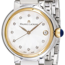 Laden Sie das Bild in den Galerie-Viewer, Maurice Lacroix Fiaba Date Diamonds | FA1007-PVP13-170-1 | Ø 36 mm | Damenuhr Bicolor Roségold | 11 Diamanten | Swiss Made | NEU OVP mit Box Papiere 2 Jahre Hersteller-Garantie