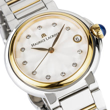 Laden Sie das Bild in den Galerie-Viewer, Maurice Lacroix Fiaba Date Diamonds | FA1007-PVP13-170-1 | Ø 36 mm | Damenuhr Bicolor Roségold | 11 Diamanten | Swiss Made | NEU OVP mit Box Papiere 2 Jahre Hersteller-Garantie