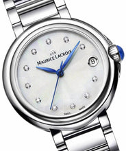 Laden Sie das Bild in den Galerie-Viewer, Maurice Lacroix Fiaba Date Diamonds | FA1004-SS002-170-1 | Damen-Armbanduhr mit Diamanten | Edelstahl | Perlmutt | Swiss Made | Saphirglas | Quarz | NEU OVP. GARANTIE