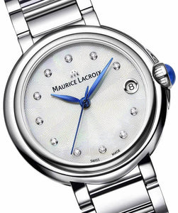 Maurice Lacroix Fiaba Date Diamonds | FA1004-SS002-170-1 | Damen-Armbanduhr mit Diamanten | Edelstahl | Perlmutt | Swiss Made | Saphirglas | Quarz | NEU OVP. GARANTIE