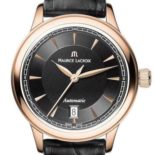 Maurice Lacroix Les Classiques Automatique Date | LC6003-PG101-330 | Damenuhr Ø 28 mm | 18K Rotgold massiv | Swiss Made | Saphirglas | Krokolederband | Neu & OVP | Box & Papiere | 2 Jahre Garantie