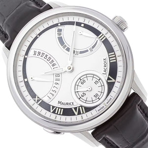 Maurice Lacroix Masterpiece Manufacture MP7268-SS001-110 Calendrier Rétrograde Herren-Armbanduhr | Rétrograde Datumsanzeige | Gangreserveanzeige | Saphirglas | Swiss Made | NEU OVP | mit Box & Papiere | 2 Jahre Garantie