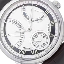 Laden Sie das Bild in den Galerie-Viewer, Maurice Lacroix Masterpiece Manufacture MP7268-SS001-110 Calendrier Rétrograde Herren-Armbanduhr | Rétrograde Datumsanzeige | Gangreserveanzeige | Saphirglas | Swiss Made | NEU OVP | mit Box &amp; Papiere | 2 Jahre Garantie