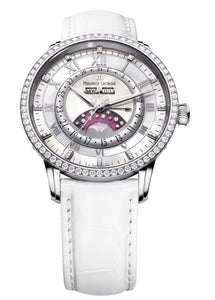 Maurice Lacroix Masterpiece Phases de Lune Diamonds MP6428-SD501-17E | Damen-Armbanduhr Automatik mit 74 + 35 echten Diamanten | NEU OVP mit Box & Papieren | 2 Jahre Garantie