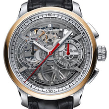 Laden Sie das Bild in den Galerie-Viewer, Maurice Lacroix Masterpiece Skeleton Chronograph MP6028-PS101-090-3 | Herren Automatik Uhr | Stahl-Roségold | Skeleton Dial | Lederband braun | Swiss Made | NEU OVP | 2 Jahre Hersteller-Garantie