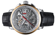 Laden Sie das Bild in den Galerie-Viewer, Maurice Lacroix Masterpiece Skeleton Chronograph MP6028-PS101-090-3 | Herren Automatik Uhr | Stahl-Roségold | Skeleton Dial | Lederband braun | Swiss Made | NEU OVP | 2 Jahre Hersteller-Garantie