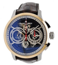 Laden Sie das Bild in den Galerie-Viewer, Maurice Lacroix Masterpiece Skeleton Chronograph MP6028-PS101-090-3 | Herren Automatik Uhr | Stahl-Roségold | Skeleton Dial | Lederband braun | Swiss Made | NEU OVP | 2 Jahre Hersteller-Garantie