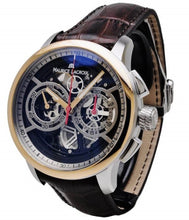Laden Sie das Bild in den Galerie-Viewer, Maurice Lacroix Masterpiece Skeleton Chronograph MP6028-PS101-090-3 | Herren Automatik Uhr | Stahl-Roségold | Skeleton Dial | Lederband braun | Swiss Made | NEU OVP | 2 Jahre Hersteller-Garantie