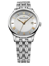Laden Sie das Bild in den Galerie-Viewer, Maurice Lacroix Masterpiece Tradition Automatique Date MP6407-SS002-112-1 Herren-Armbanduhr Automatik Ø 38 mm Swiss Made Saphirglas NEU OVP. mit Box Papiere 2 Jahre Hersteller-Garantie
