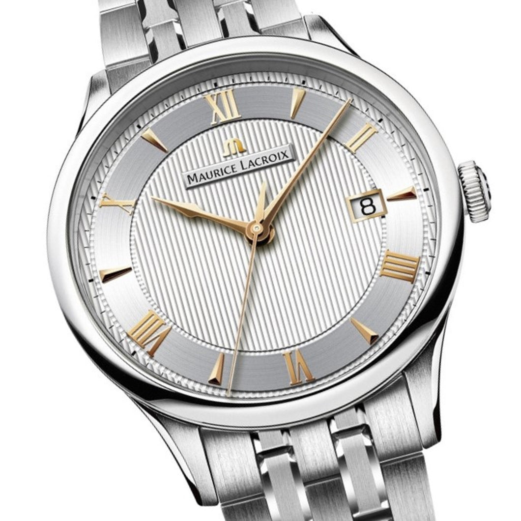 Maurice Lacroix Masterpiece Tradition Automatique Date MP6407-SS002-112-1 Herren-Armbanduhr Automatik Ø 38 mm Swiss Made Saphirglas NEU OVP. mit Box Papiere 2 Jahre Hersteller-Garantie