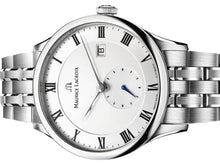 Laden Sie das Bild in den Galerie-Viewer, Maurice Lacroix Masterpiece Tradition Petite Seconde MP6907-SS002-112-1 | Automatik Herrenuhr | Emailweiß | Saphirglas | Edelstahlband | NEU OVP | Box &amp; Papiere | 2 Jahre Garantie