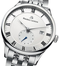 Laden Sie das Bild in den Galerie-Viewer, Maurice Lacroix Masterpiece Tradition Petite Seconde MP6907-SS002-112-1 | Automatik Herrenuhr | Emailweiß | Saphirglas | Edelstahlband | NEU OVP | Box &amp; Papiere | 2 Jahre Garantie