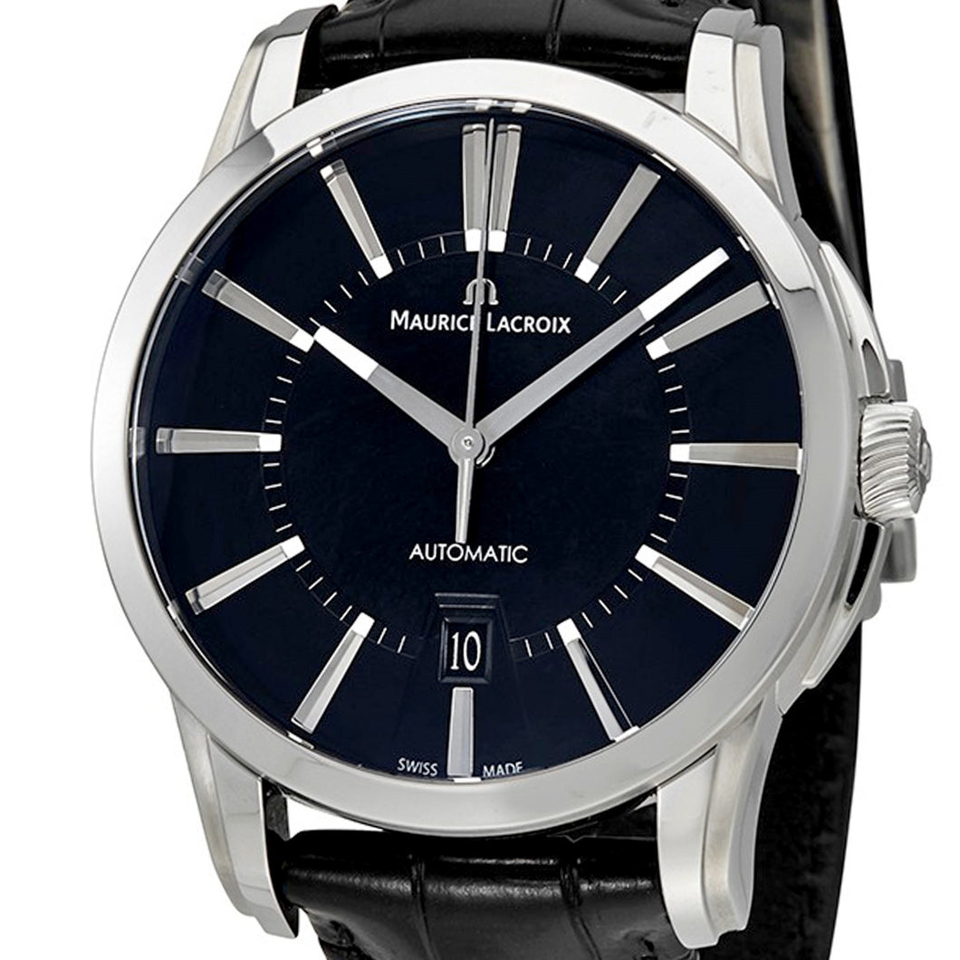 Maurice Lacroix Pontos Date PT6148-SS001-330-1 | Automatik Herrenuhr Schwarz | NEU & OVP | Box & Papiere | 2 Jahre Garantie