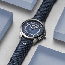 Laden Sie das Bild in den Galerie-Viewer, Maurice Lacroix Pontos Day Date PT6358-SS004-431-4 | Automatik Herrenuhr Swiss Made | Edelstahlgehäuse Zifferblatt Blau Saphirglas | NEU OVP | Box &amp; Papiere
