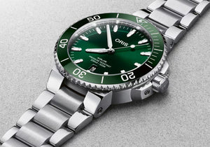 Oris Aquis Date 41,5 mm 01 733 7766 4157-07 8 22 05PEB Automatik Herren-Taucheruhr Edelstahlband Saphirglas Swiss Made NEU OVP Box Papiere Garantie