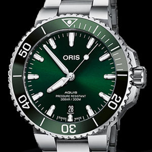 Oris Aquis Date 41,5 mm 01 733 7766 4157-07 8 22 05PEB Automatik Herren-Taucheruhr Edelstahlband Saphirglas Swiss Made NEU OVP Box Papiere Garantie