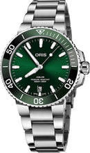 Laden Sie das Bild in den Galerie-Viewer, Oris Aquis Date 41,5 mm 01 733 7766 4157-07 8 22 05PEB Automatik Herren-Taucheruhr Edelstahlband Saphirglas Swiss Made NEU OVP Box Papiere Garantie