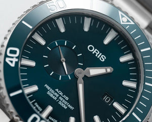Oris Aquis Small Second Date 01 743 7733 4155-07 8 24 05PEB Automatik Herren-Taucheruhr 500m NEU OVP