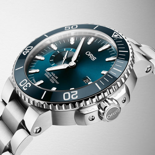 Oris Aquis Small Second Date 01 743 7733 4155-07 8 24 05PEB Automatik Herren-Taucheruhr 500m NEU OVP