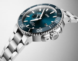 Oris Aquis Small Second Date 01 743 7733 4155-07 8 24 05PEB Automatik Herren-Taucheruhr 500m NEU OVP