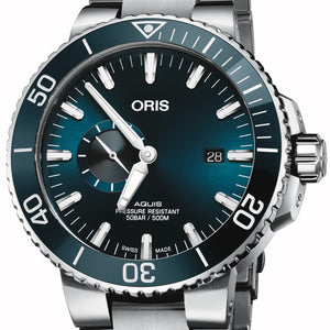 Oris Aquis Small Second Date 01 743 7733 4155-07 8 24 05PEB Automatik Herren-Taucheruhr 500m NEU OVP